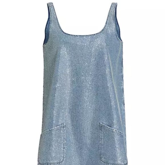 BNWT Triarchy Ms. Perri Crystal Denim Minidress - Picture 3 of 8